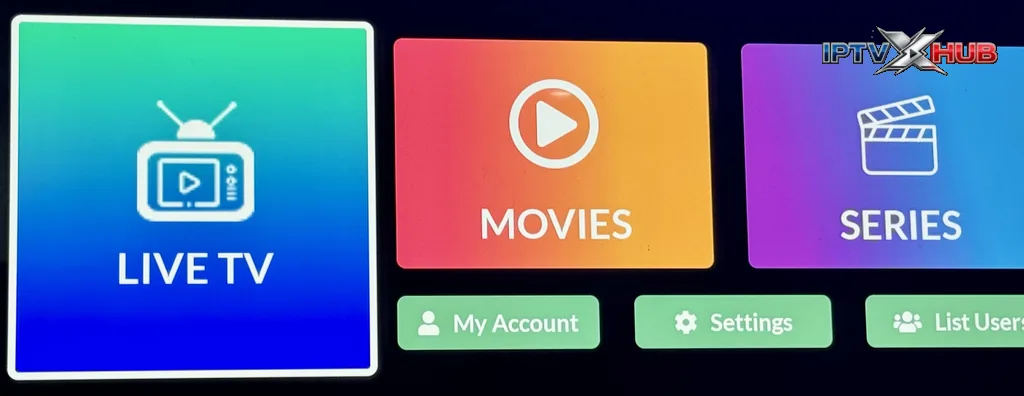 IPTV Smarters Pro main interface